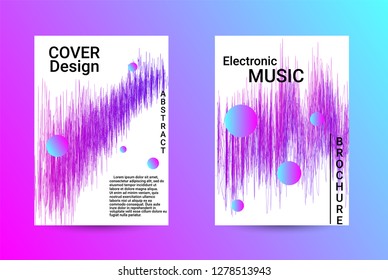 Minimum coverage of a vector. A set of modern abstract backgrounds with abstract gradient linear waves. Sound flyer for creating a fashionable abstract cover, banner, poster, booklet.