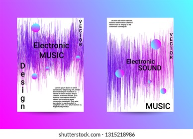 Minimum coverage of a vector. A set of modern abstract backgrounds with abstract gradient linear waves. Sound flyer for creating a fashionable abstract cover, banner, poster, booklet.
