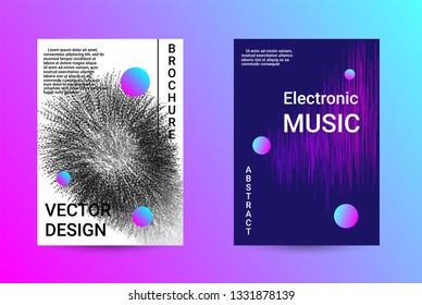 Minimum coverage of a vector. A set of modern abstract backgrounds with abstract gradient linear waves. Sound flyer for creating a fashionable abstract cover, banner, poster, booklet.