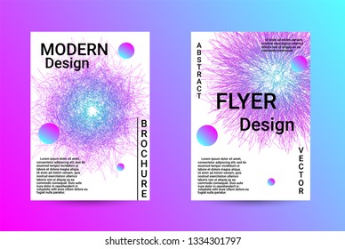 Minimum coverage of a vector. A set of modern abstract backgrounds with abstract gradient linear waves. Sound flyer for creating a fashionable abstract cover, banner, poster, booklet.