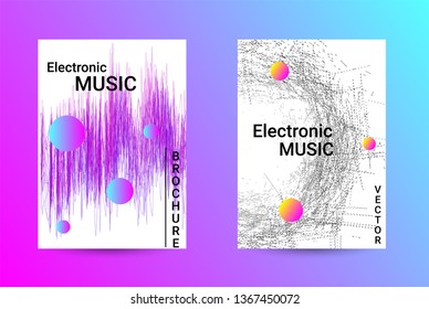 Minimum coverage of a vector. A set of modern abstract backgrounds with abstract gradient linear waves. Sound flyer for creating a fashionable abstract cover, banner, poster, booklet.