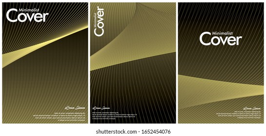 Minimum coverage of a vector. A set of modern abstract backgrounds with abstract gradient linear waves and. Sound flyer for creating a fashionable abstract cover, banner, poster, booklet, Magazine.