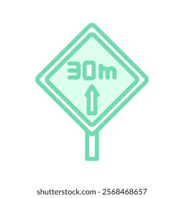 Minimum Distance duotone line icon , vector, pixel perfect, illustrator file