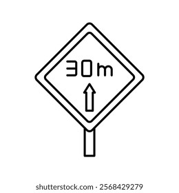 Minimum Distance thinline icon , vector, pixel perfect, illustrator file