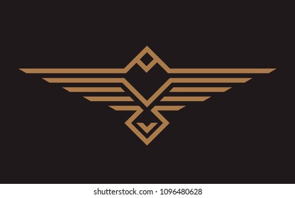 minimum eagle logo, for printing on t-shirt