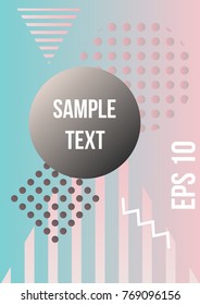 Minimum geometric cover. Modern abstract design of poster, presentation or banner. Vector illustration.