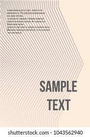 Minimum geometric coverage. Modern abstract cover from vector abstract lines. The future template for decorating the background of albums, business brochures, banner, poster.