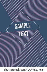 Minimum geometric coverage. Modern abstract cover from vector abstract lines. The future template for decorating the background of albums, business brochures, banner, poster.