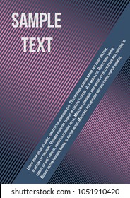 Minimum geometric coverage. Modern abstract cover from vector abstract lines. The future template for decorating the background of albums, business brochures, banner, poster.