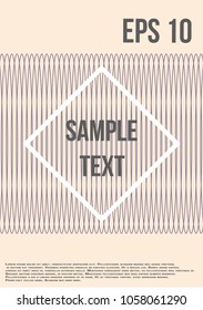 Minimum geometric coverage. Modern abstract cover from vector abstract lines. The future template for decorating the background of albums, business brochures, banner, poster.