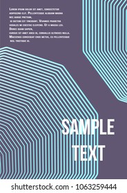 Minimum geometric coverage. Modern abstract cover from vector abstract lines. The future template for decorating the background of albums, business brochures, banner, poster.