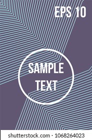 Minimum geometric coverage. Modern abstract cover from vector abstract lines. The future template for decorating the background of albums, business brochures, banner, poster.