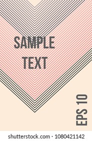 Minimum geometric coverage. Modern abstract cover from vector abstract lines. The future template for decorating the background of albums, business brochures, banner, poster.
