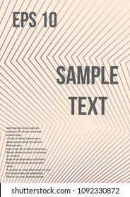 Minimum geometric coverage. Modern abstract cover from vector abstract lines. The future template for decorating the background of albums, business brochures, banner, poster.