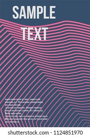 Minimum geometric coverage. Modern abstract cover from vector abstract lines. The future template for decorating the background of albums, business brochures, banner, poster.