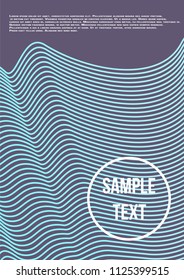 Minimum geometric coverage. Modern abstract cover from vector abstract lines. The future template for decorating the background of albums, business brochures, banner, poster.
