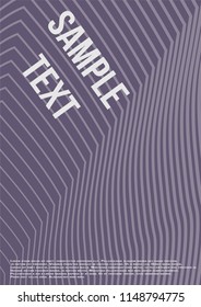Minimum geometric coverage. Modern abstract cover from vector abstract lines. The future template for decorating the background of albums, business brochures, banner, poster.