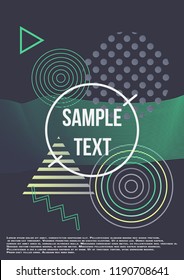 Minimum geometric coverage. Modern abstract cover from vector geometric shapes and patterns. The future template for the design of the background of albums, business brochures, banner, poster.