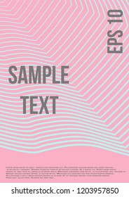 Minimum geometric coverage. Modern abstract cover from vector abstract lines. The future template for decorating the background of albums, business brochures, banner, poster.