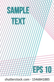 Minimum geometric coverage.  Modern abstract cover from vector abstract lines.  The future template for decorating the background of albums, business brochures, banner, poster.