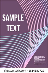 Minimum geometric coverage.  Modern abstract cover from vector abstract lines.  Geometric future template for flyer, poster, brochure and invitation.