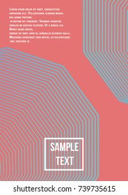Minimum geometric coverage. Modern abstract cover from vector abstract lines. The future template for decorating the background of albums, business brochures, banner, poster.