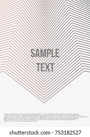 Minimum geometric coverage. Modern abstract cover from vector abstract lines. The future template for decorating the background of albums, business brochures, banner, poster.