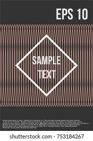 Minimum geometric coverage. Modern abstract cover from vector abstract lines. The future template for decorating the background of albums, business brochures, banner, poster.