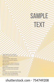 Minimum geometric coverage. Modern abstract cover from vector abstract lines. The future template for decorating the background of albums, business brochures, banner, poster.