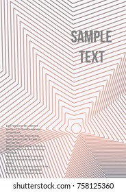 Minimum geometric coverage. Modern abstract cover from vector abstract lines. The future template for decorating the background of albums, business brochures, banner, poster.