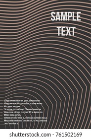 Minimum geometric coverage. Modern abstract cover from vector abstract lines. The future template for decorating the background of albums, business brochures, banner, poster.