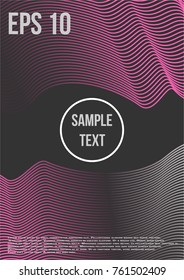 Minimum geometric coverage. Modern abstract cover from vector abstract lines. The future template for decorating the background of albums, business brochures, banner, poster.
