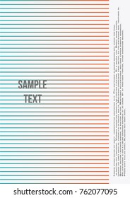 Minimum geometric coverage. Modern abstract cover from vector abstract lines. The future template for decorating the background of albums, business brochures, banner, poster.