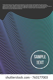 Minimum geometric coverage. Modern abstract cover from vector abstract lines. The future template for decorating the background of albums, business brochures, banner, poster.