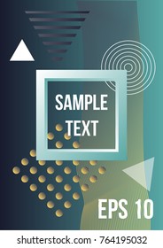 Minimum geometric coverage. Modern abstract cover from elements of style bauhaus, memphis and hipster. Modern design of posters, presentations and banners. Vector illustration.