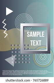 Minimum geometric coverage. Modern abstract cover from elements of style bauhaus, memphis and hipster. Modern design of posters, presentations and banners. Vector illustration.