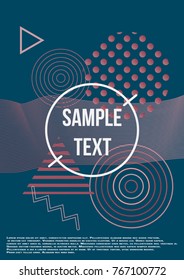 Minimum geometric coverage. Modern abstract cover from vector geometric shapes and patterns. The future template for the design of the background of albums, business brochures, banner, poster.