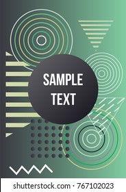 Minimum geometric coverage. Modern abstract cover. A bright emblem, symbol or composition. Ð¢emplate for the background of albums, business brochures, banner, poster. Vector illustration.