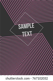 Minimum geometric coverage. Modern abstract cover from vector abstract lines. The future template for decorating the background of albums, business brochures, banner, poster.