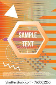 Minimum geometric coverage. Modern abstract cover. A bright emblem, symbol or composition. Template for the background of albums, business brochures, banner, poster. Vector illustration.