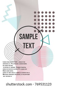 Minimum geometric coverage. Modern abstract cover from lines shapes and patterns. The future template for the design of the background of albums, business brochures, banner, poster.