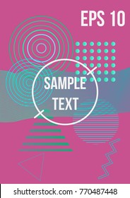 Minimum geometric coverage. Modern abstract cover from vector geometric shapes and patterns. The future template for the design of the background of albums, business brochures, banner, poster.