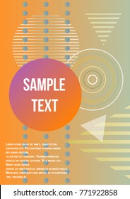 Minimum geometric coverage. Modern abstract cover from elements of style bauhaus, memphis and hipster. Modern design of posters, presentations and banners. Vector illustration.