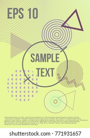 Minimum geometric coverage. Modern abstract cover from vector geometric shapes and patterns. The future template for the design of the background of albums, business brochures, banner, poster.