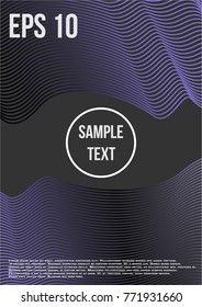 Minimum geometric coverage. Modern abstract cover from vector abstract lines. The future template for decorating the background of albums, business brochures, banner, poster.