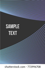 Minimum geometric coverage. Modern abstract cover from vector abstract lines. The future template for decorating the background of albums, business brochures, banner, poster.