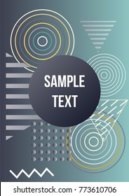 Minimum geometric coverage. Modern abstract cover from elements of style bauhaus, memphis and hipster. Modern design of posters, presentations and banners. Vector illustration.
