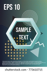 Minimum geometric coverage. Modern abstract cover from elements of style bauhaus, memphis and hipster. Modern design of posters, presentations and banners. Vector illustration.