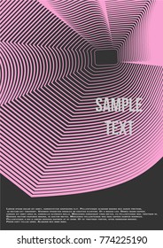 Minimum geometric coverage. Modern abstract cover from vector abstract lines. The future template for decorating the background of albums, business brochures, banner, poster.