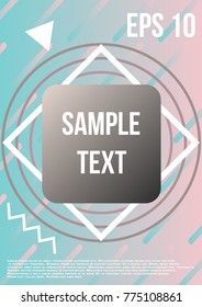 Minimum geometric coverage. Modern abstract cover from elements of style bauhaus, memphis and hipster. Modern design of posters, presentations and banners. Vector illustration.